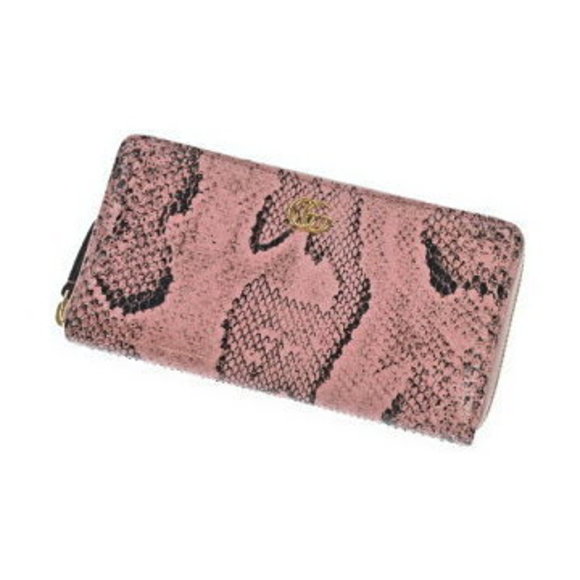 Gucci Wallet Case Pink Black Python - Picture 1 of 9